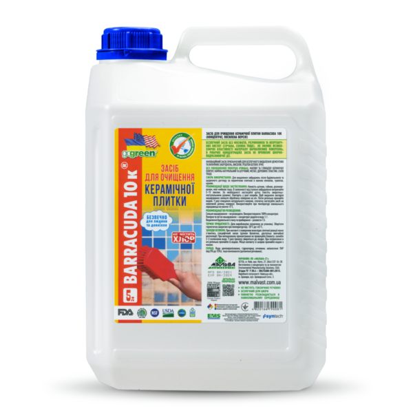BARRACUDA 10K, 5 L, professional ceramic tile cleaner, cement, concrete remover